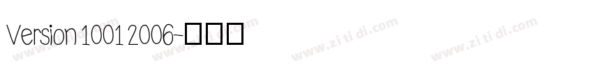 Version 1001 2006字体转换